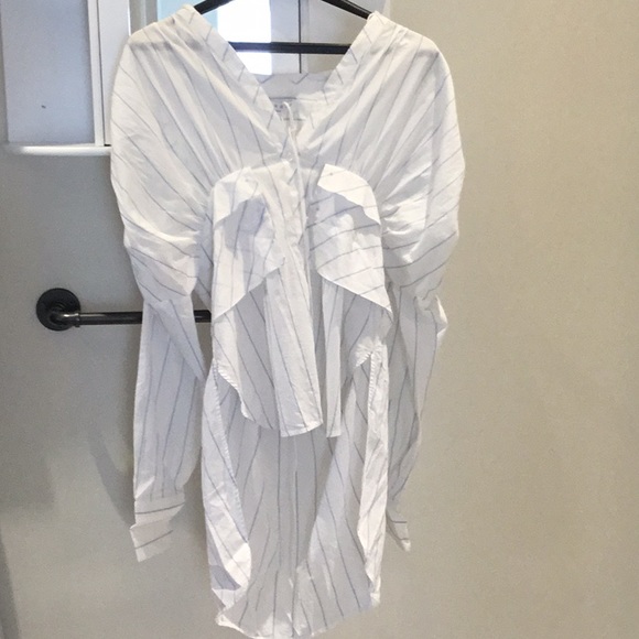 Sandro Tops - Sandro puffed shoulder hi low blouse